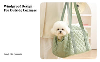 Large Capacity Portable Pet House Bag Keep Warm Soft Sided Pet Carrier Adjustable Shoulder Strap for Travelers, Winter, Outdoor, Vet Visits