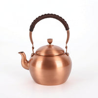 Copper Kettle Stovetop Tea Kettle Wrapped-Handle Vessel for Home