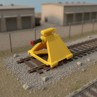 Yellow Railway Buffer Stop Plastic Miniature Buffer Stop Smooth Accessory Colorful for Hobbyists