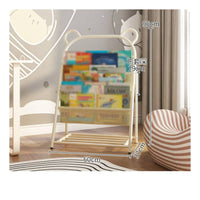 Front-Facing Floor-Standing Kids Book Shelf 4-Tier Children's Book Rack Freestanding Kids' Bookshelf Removable for Playroom