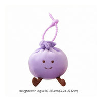 Soft Dumpling Fuzzy Keychain Handheld Size Fuzzy Dumpling Keychain for Keys, Bags