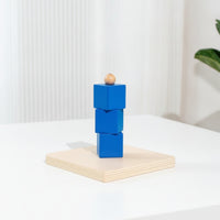 Child-Centered Peg Block Toy Stacking Shape Matching Toy Cognitive Wooden Base Board with Blocks Early Learning for Toddlers