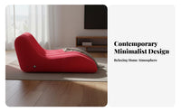 Oversized Inflatable Lazy Sofa Quick Setup S-Shaped Inflatable Lounger Skin-Friendly Material Flocked Inflate Sofa Indoor Outdoor Use for Students, Children, Bedroom, Living Room, Balcony, Backyard