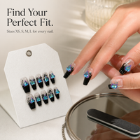 Handmade Gradient Cat Eye Glitter Press-On Nails, Reusable Artificial Nail Tips for Women