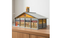 Detailed Scenery 1:87 Scale Car Repair Shop Realistic Details HO Scale Model Kit Requires Assembly Miniature Garage Building Kit High Imitation Decoration for Hobbyists, Adults, Sand Table Displays
