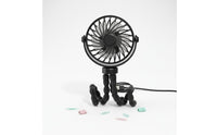 USB Rechargeable Flexible Fan Portable Stroller Fan Lightweight for Office Workers, Students, Dorm, Travel, Car Seat