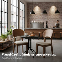 Comfortable Solid Wood Dining Chair Ergonomic Design Walnut Finish Dining Chair Easy to Clean Anti-Scratch Legs for Restaurant Owners, Homeowners, Interior Designers, Cafe, Study Room, Home Office