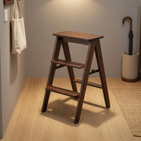 Foldable Wooden Step Stool Space-Saving V-Shaped Step Stool No Assembly Required Home Helper