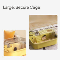 Acrylic Hamster Villa with Quiet Wheel and Climbing Area