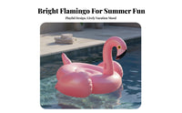 Rose Gold Inflatable Flamingo Thick Material Inflatable Flamingo Rideable Thickened PVC Large Animal Floatie for Adults, Beach, Lake