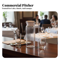 Restaurant Design Water Pitcher Food Grade Material Hot and Cold Water Carafe Hot Cold Beverage Jug for Restaurants, Taverns, Office, Parties