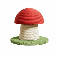 Scratch-Resistant Red Toadstool Cat Tree Sturdy and Stable Toadstool Cat Scratching Post With Dangling Toy Pet Furniture Space-Saving for Kittens, Small Cats, Living Room, Bedroom