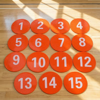 15 Pieces Training Discs Numbered Discs Thin Poly Spots for Athletes