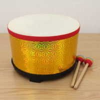 Rhythm Drum 10 Inch Hand Drum Drumhead Leather Head Music Instrument for Kids, Preschoolers, Classroom, Stage Performance