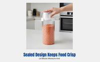 Airtight Food Storage Container, Moisture-Resistant Plastic, for Rice, Flour, Grains