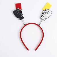 Soccer Headband for Sports Themed Party Decoration, Geometric Pattern Costume for Stadium Cheering, Supporters Accessory Headwear