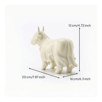 Halloween Highland Cow Ghost Figurine Resin Highland Cow Ghost Statue Cream-White Decor Farmhouse for Decorators