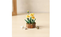 Simulated Miniature Clay Flower Realistic Dollhouse Flower with Pot Small Ornament Detailed for Collectors, Crafters, Fairy Garden, Tabletop Display