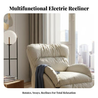 Electric rotating Recliner Adjustable spine supportrest Reclining Armchair Rocking Function Living Room Seating for Adults, Office Workers, Bedroom, perusing alcove