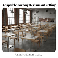 long-lasting Construction Fast Food Dining Set Minimalist Design utilitarian design Table and Seating Commercial Furniture for Restaurant Owners, Canteen Managers, Cafe, Bistro, Small Spaces