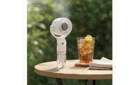 Compact Handheld Misting Fan Mini Portable Fan with Water Reservoir 3-Speed Cordless for Travelers