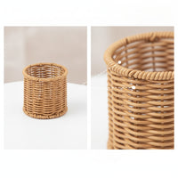 Pen Holder Cylindrical Woven Pencil Holder Boho for Vanity, Artists
