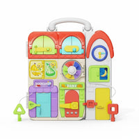 Interactive Switches Sensory Busy Board Educational Child-Centered Busy Board Early Education Six-Sided Activity Box Fine Movement Skills for Toddlers, Infants, Indoor Play, Travel