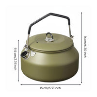 Stainless Steel Camping Kettle Foldable Handle Camping Kettle Lightweight Outdoor Teapot for Campers, Hiking
