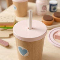 Pretend Pretend Tea Set Early Learning Wooden Picnic Set Smooth Children's Playset for Young Children, Kids