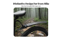 2 Pieces Mountain Bike Fenders Universal Fit Front and Rear Mudguard Set Front and Rear Mudguards Weather-Resistant Protection