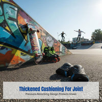 Thickened Protective Gear Set, Unisex Knee Pads, Elbow Pads, Wrist Guards for Inline Skating, Ice Skating, Winter Sports