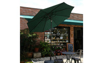 Outdoor Umbrella with Water-Filled Base-Fill Tilting Patio Umbrella Sturdy for Homeowners, Cafe Owners, Backyard, Garden, Poolside