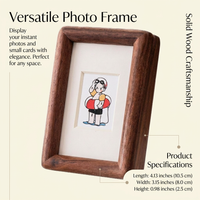 Wooden Finish Picture Frame Tabletop Photo, Solid Wood Mini Photo Frame, Mini Wooden Frame for Display, Modern Minimalist Desk Photo Stand