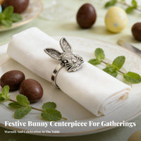 Metal Hare Napkin Holder Sturdy Alloy Bunny Napkin Holder Easy to Clean Easter Bunny Table Decoration for Homemakers, Banquets, Restaurants, Weddings