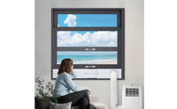 4 Pieces Portable Cooling Unit Window Barrier Kit Adjustable Window Sealing Board with Hose Opening Extendable Hardware for Renters, Homeowners