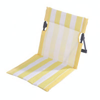 Portable Lounge Chair Cushion with Backrest Padded Foldable Lounge Chair Cushion Lightweight Outdoor Seat with Triangular Frame Compact for Camping