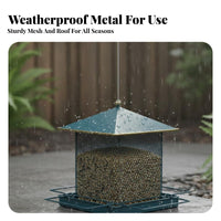 Birds Feeder Rainproof Hanging Birds Feeder Weather Resistant Garden Accessory for Outdoor, Yard, Patio