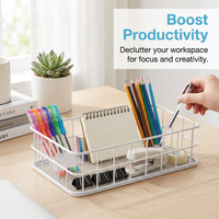 Storage Baskets for Bedroom Bathroom, Desktop Organizer for Cosmetics Cables Snacks, Wire Mesh Metal Frame Nordic Minimalist