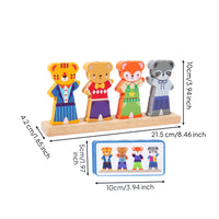roundedEdged Wooden Educational Wildlife Dress-up Toy Natural Wood Finish Wooden Peg Figure Toy