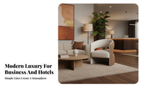Light Luxury design configurable Guest Couch Modern Design Curved rear Armchair and Loveseat Set Flexible Configuration Reception Seating Long-lasting Construction for Interior Designers, Business Owners, Hotel Managers, Waiting Room