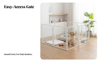 Indoor Dog Pen with Door Customizable Configurable Design Pet Fence Easy Assembly Heavy Duty Puppy Enclosure for Dogs, Young Dogs, Housebreaking