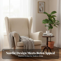 Highposterior side Chair Nordic design Armchair Retro Design Home Seating for Readers, Homeowners, Living Room, perusing corner, Bedroom