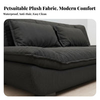 Space-Saving Fold-extendable Foam Loveseat Foldable Armless Fold-extendable Sofa Bed two-in-oneUse Sleeper Couch Removable and cleanable Cover for Apartment Dwellers, Students, Homeowners, Small Spaces, Living Room