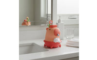 Capybara Soap Dispenser Floral Ornament Animal Soap Dispenser Green Leaves Washroom Item