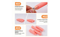 5 Pieces Silicone Practice Finger Flexible Manicure Finger with Hollow Base Manicure Training Tool Lifelike Lightweight
