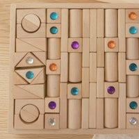 128 Pieces Castle Building Brick Set Educational Building Blocks with Jewels Stacking Construction Toy for Young Children, Preschoolers, Playroom