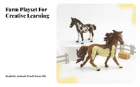 2 Pieces Animal Decor Horse Figurine Detailed Sculpting