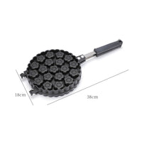 Non-Stick Surface Stovetop Waffle Creator Food-Grade Material Stovetop Waffle Iron Easy to Clean Flower Shape Cake Pan Even Heat Distribution for Home Cooks, Breakfast, Kitchen