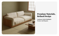 Calm Simplicity Aesthetic Sofa Removable and Washable Cover Nordic Aesthetic Couch Small Apartment Friendly Wood Frame Sofa for Young Adults