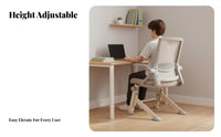 Height Adjustable Ergonomic rotating Chair Rolling Casters Mesh spine Task Chair Easy Assembly Computer Seat Lumbar Assistance for Students, Teenagers, Home Users, Study Room, Bedroom, Workspace